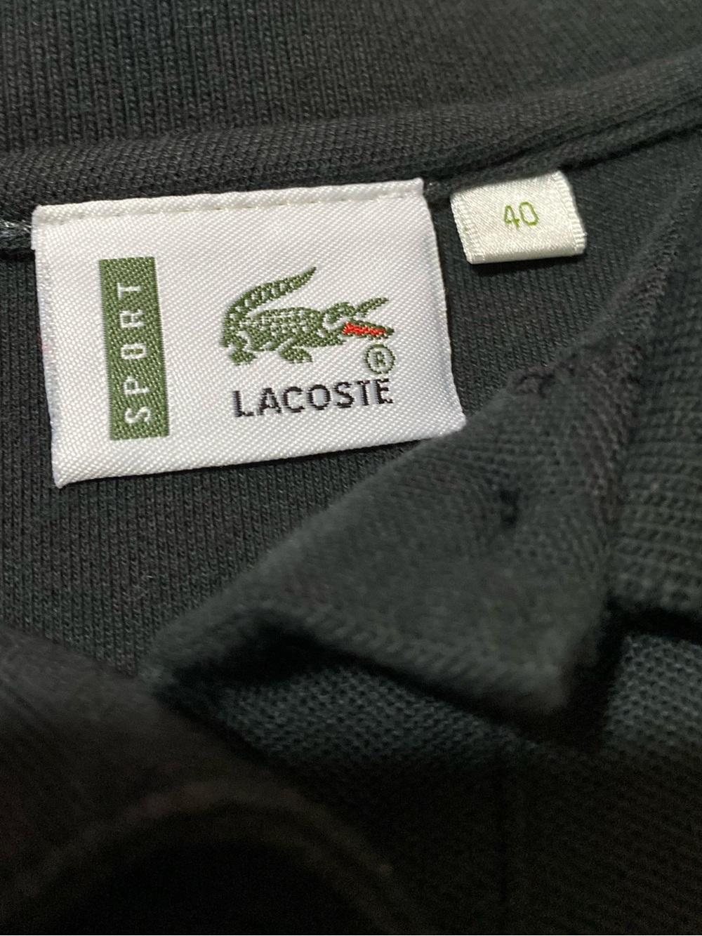 Lacoste Polo Shirt Boys Kids Size 8 Black - Picture 6 of 7